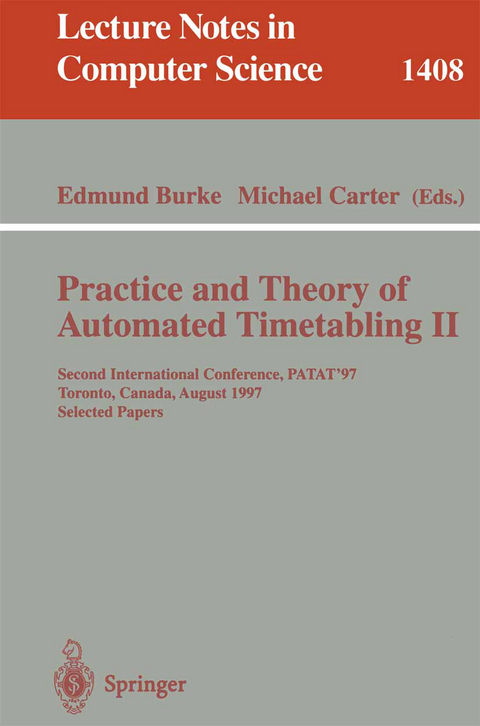 Practice and Theory of Automated Timetabling II - 