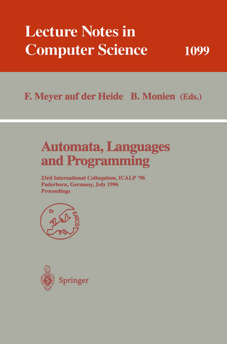 Automata, Languages and Programming - Friedhelm Meyer auf der Heide; Burkhard Monien