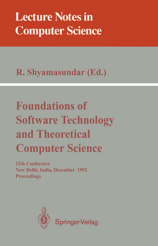 Foundations of Software Technology and Theoretical Computer Science - Rudrapatna Shyamasundar