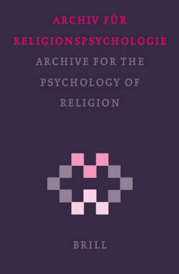 Archive for the Psychology of Religion / Archiv für Religionspsychologie, Volume 26 (2004) - Jacob A. Belzen; Nils G. Holm; Ralph Hood