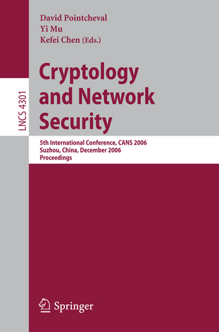 Cryptology and Network Security - David Pointcheval; Yi Mu; Kefei Chen