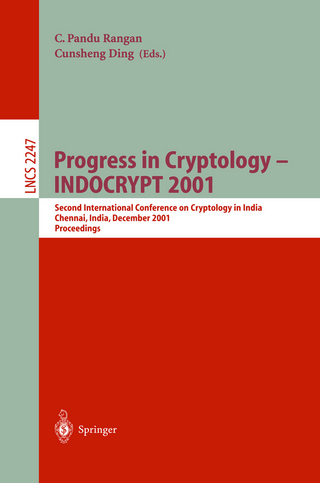 Progress in Cryptology - INDOCRYPT 2001 - C. Pandu Rangan; Cunsheng Ding