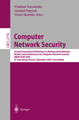 Computer Network Security - Vladimir Gorodetsky; Leonard Popyack; Victor Skormin