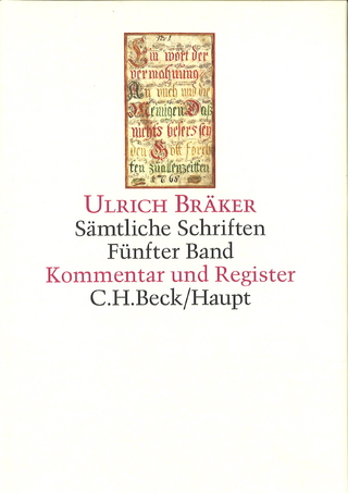 Sämtliche Schriften Bd. 5: Kommentar und Register - Ulrich Bräker