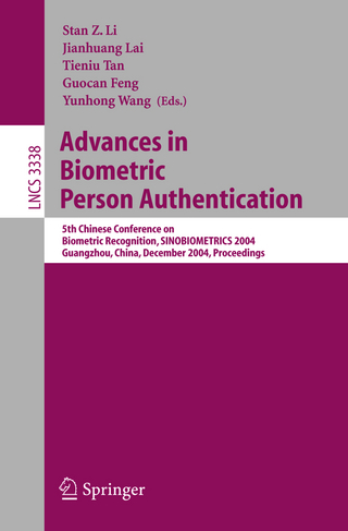 Advances in Biometric Person Authentication - Stan Z. Li; Jianhuang Lai; Tieniu Tan; Guocan Feng; Yunhong Wang
