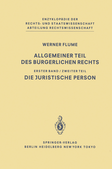 Allgemeiner Teil des Bürgerlichen Rechts - Werner Flume