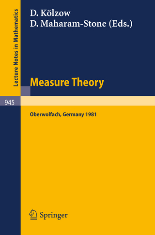 Measure Theory, Oberwolfach 1981 - D. Kölzow; D. Maharam-Stone