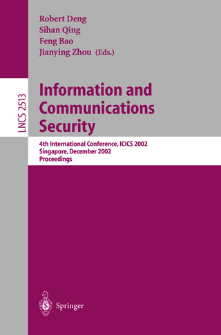 Information and Communications Security - Robert H. Deng; Feng Bao; Jianying Zhou