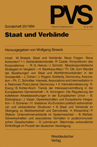 Staat und Verbände - Wolfgang Streeck