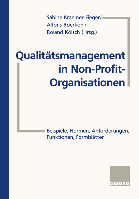 Qualitätsmanagement in Non-Profit-Organisationen - Alfons Roerkohl
