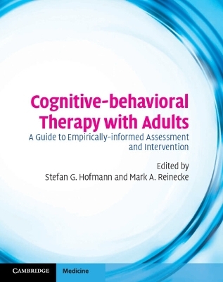 Cognitive-behavioral Therapy with Adults - Stefan Hofmann; Mark Reinecke