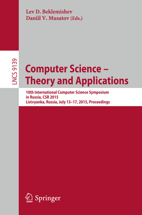 Computer Science -- Theory and Applications - 