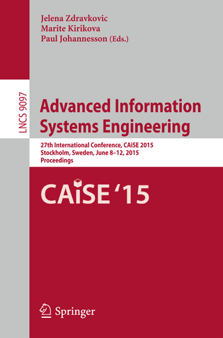 Advanced Information Systems Engineering - Jelena Zdravkovic; Marite Kirikova; Paul Johannesson