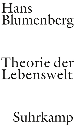 Theorie der Lebenswelt - Hans Blumenberg; Manfred Sommer