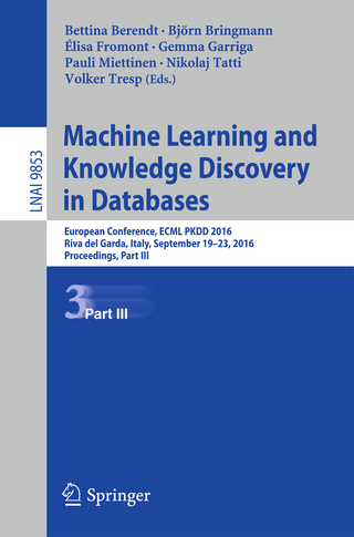 Machine Learning and Knowledge Discovery in Databases - Bettina Berendt; Björn Bringmann; Élisa Fromont; Gemma Garriga; Pauli Miettinen; Nikolaj Tatti; Volker Tresp