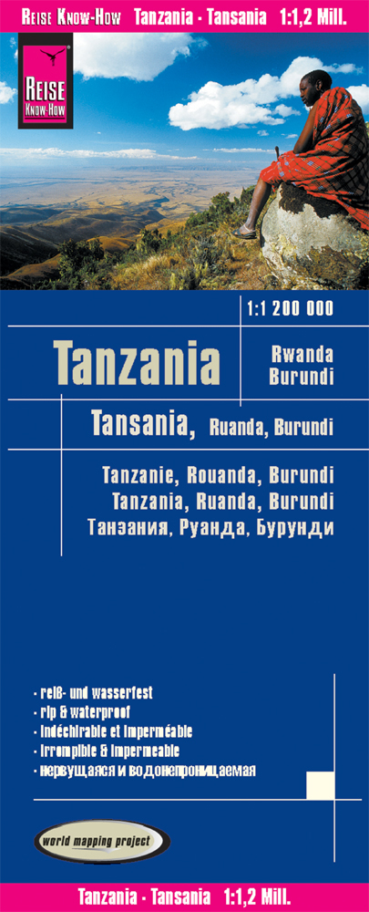 Reise Know-How Landkarte Tansania, Ruanda, Burundi (1:1.200.000) - Reise Know-How Verlag Peter Rump