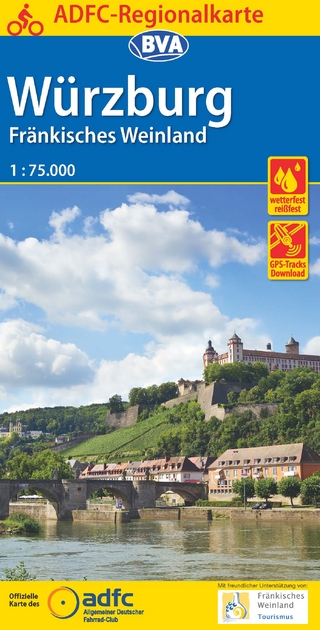 ADFC-Regionalkarte Würzburg Fränkisches Weinland mit Tagestouren-Vorschlägen, 1:75.000, reiß- und wetterfest, GPS-Tracks Download