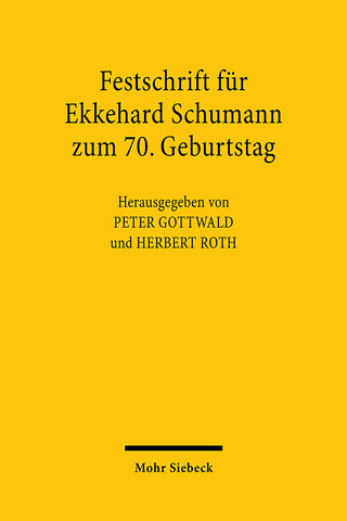 Festschrift für Ekkehard Schumann zum 70. Geburtstag - Peter Gottwald; Herbert Roth
