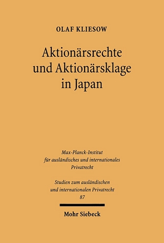 Aktionärsrechte und Aktionärsklage in Japan - Olaf Kliesow