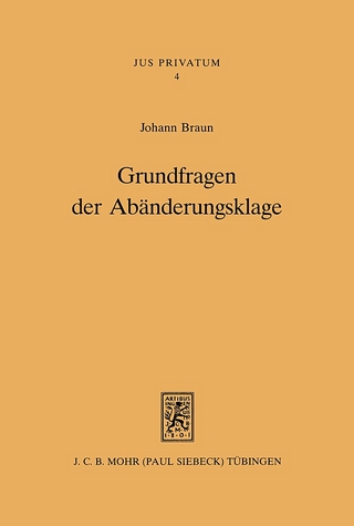 Grundfragen der Abänderungsklage - Johann Braun