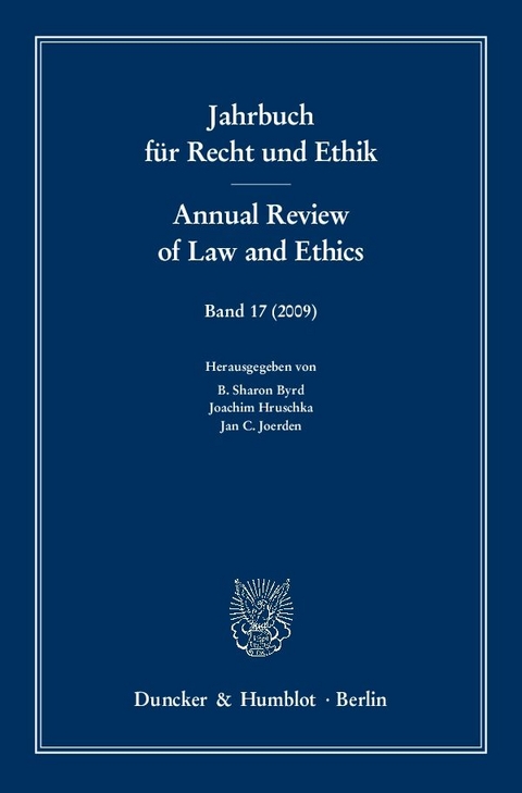 Jahrbuch für Recht und Ethik - Annual Review of Law and Ethics. - 