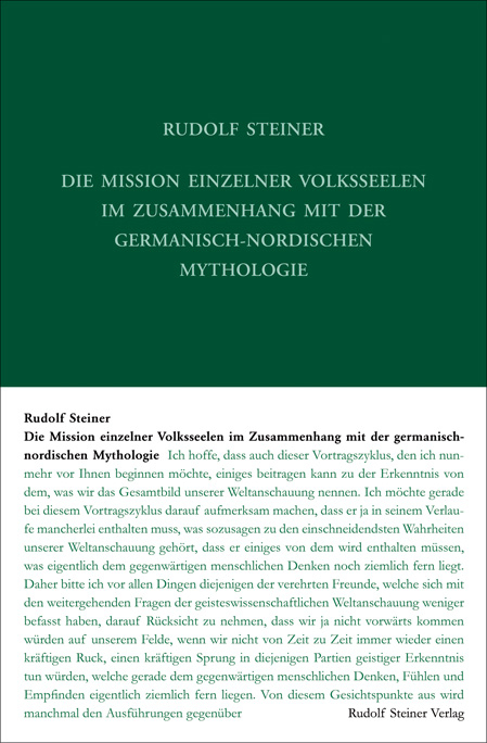 Die Mission einzelner Volksseelen im Zusammenhange mit der germanisch-nordischen Mythologie - Rudolf Steiner