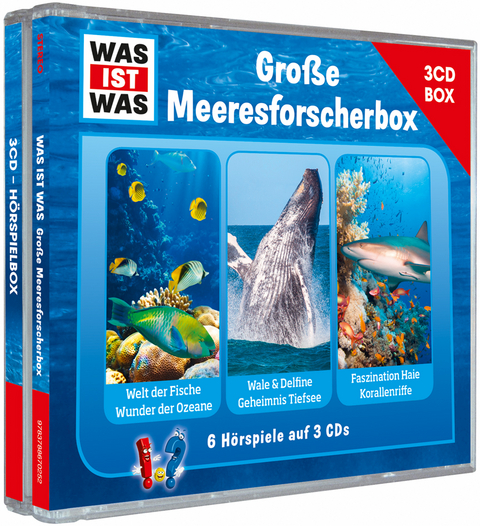 WAS IST WAS 3-CD-Hörspielbox. Große Meeresforscherbox - Dr. Manfred Baur, Kurt Haderer, Matthias Falk