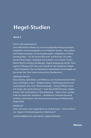 Hegel-Studien Band 5 - Friedhelm Nicolin; Otto Pöggeler