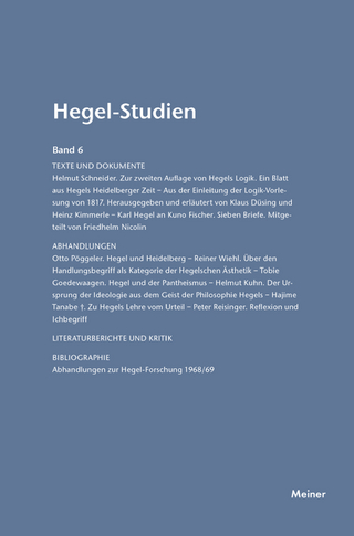 Hegel-Studien Band 6 - Friedhelm Nicolin; Otto Pöggeler