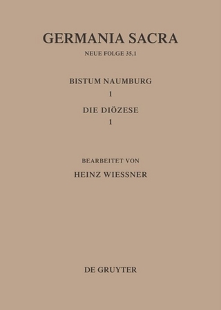 Germania Sacra. Neue Folge / Die Bistümer der Kirchenprovinz Magdeburg: Das Bistum Naumburg 1,1: Die Diözese - Heinz Wießner