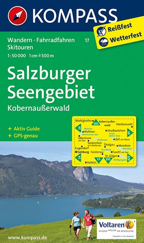 KOMPASS Wanderkarte 17 Salzburger Seengebiet - Kobernaußerwald 1:50.000