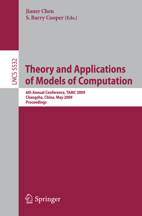 Theory and Applications of Models of Computation - 
