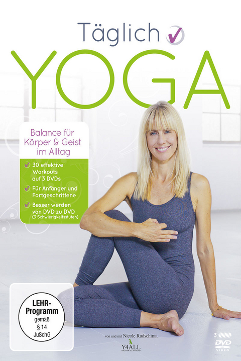 Täglich Yoga, 3 DVDs - Nicole Rudschinat