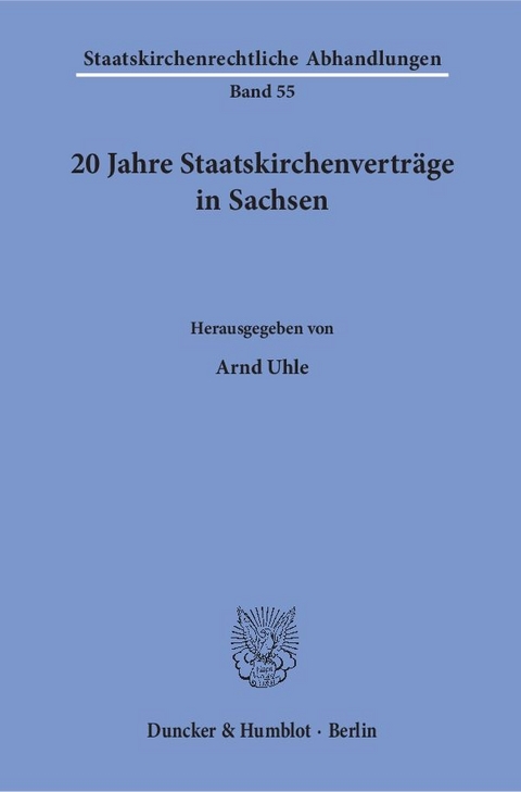 20 Jahre Staatskirchenverträge in Sachsen. - 