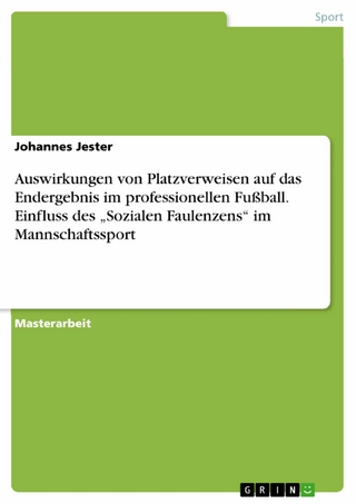 Auswirkungen von Platzverweisen auf das Endergebnis im professionellen Fußball. Einfluss des 'Sozialen Faulenzens' im Mannschaftssport - Johannes Jester