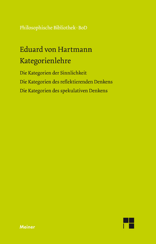 Kategorienlehre - Eduard Von Hartmann; Fritz Kern