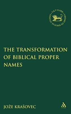 Transformation of Biblical Proper Names - Krasovec Joze Krasovec