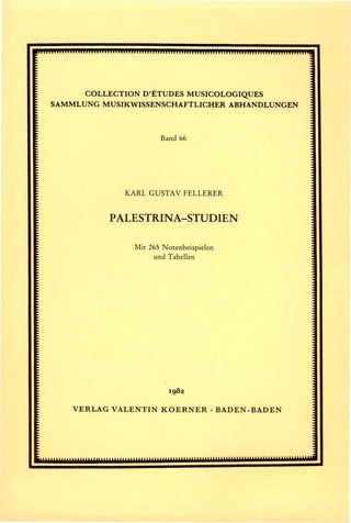Palestrina-Studien - Karl G Fellerer