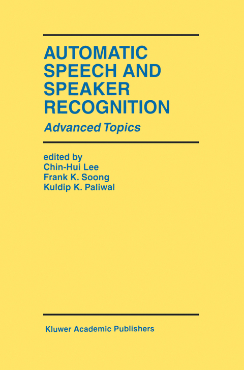 Automatic Speech and Speaker Recognition - 