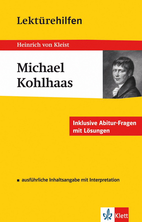 Klett Lektürehilfen Heinrich von Kleist, Michael Kohlhaas - Thomas Gräff