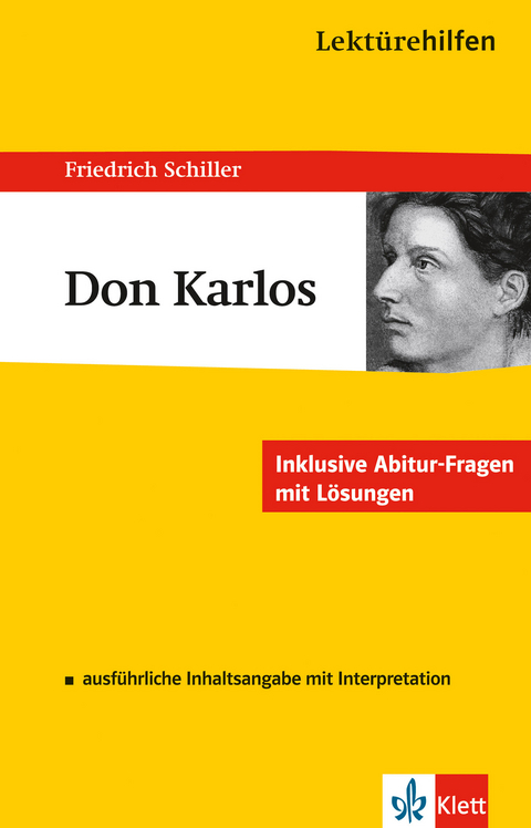 Klett Lektürehilfen Friedrich Schiller, Don Karlos - Hansjürgen Popp