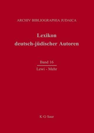Lexikon deutsch-jüdischer Autoren / Lewi - Mehr - Archiv Bibliographia Judaica e.V.