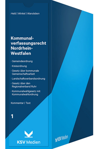 Kommunalverfassungsrecht Nordrhein-Westfalen - Friedrich W Held; Johannes Winkel; Rudolf Wansleben