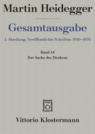 Zur Sache des Denkens (1962-1964) - Martin Heidegger; Friedrich-Wilhelm von Herrmann