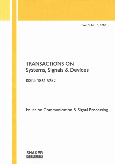 Transactions on Systems, Signals and Devices Vol. 3, No. 3 - 