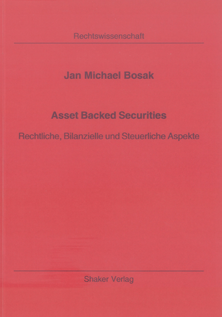 Asset Backed Securities - Jan M Bosak
