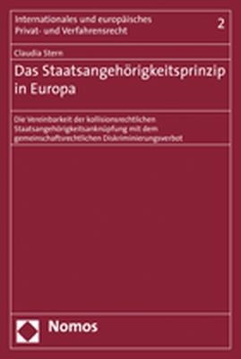 Das Staatsangehörigkeitsprinzip in Europa - Claudia Stern