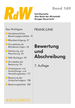 Bewertung und Abschreibung - Manfred Frank; Günter Link