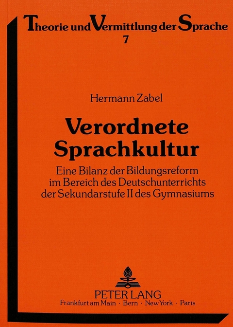 Verordnete Sprachkultur - Hermann Zabel
