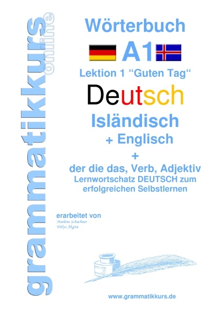 Wörterbuch Deutsch - Isländisch - Englisch Niveau A1 - Marlene Schachner, Edouard Akom